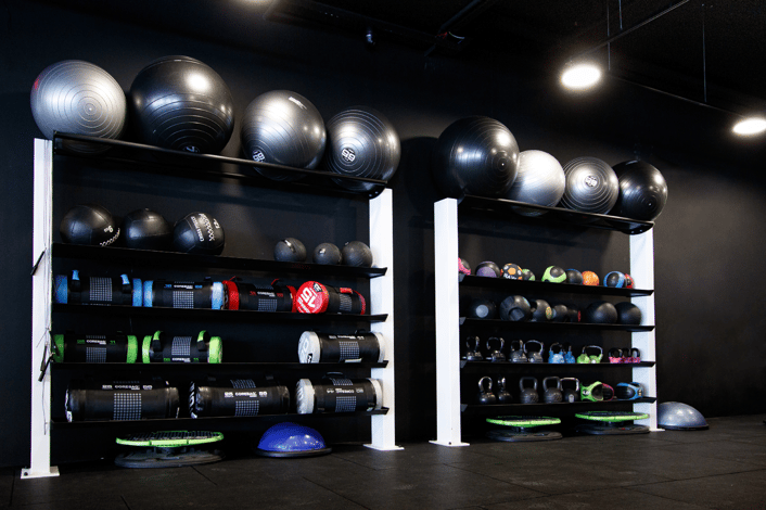 Modern gym lighting for a fitness studio