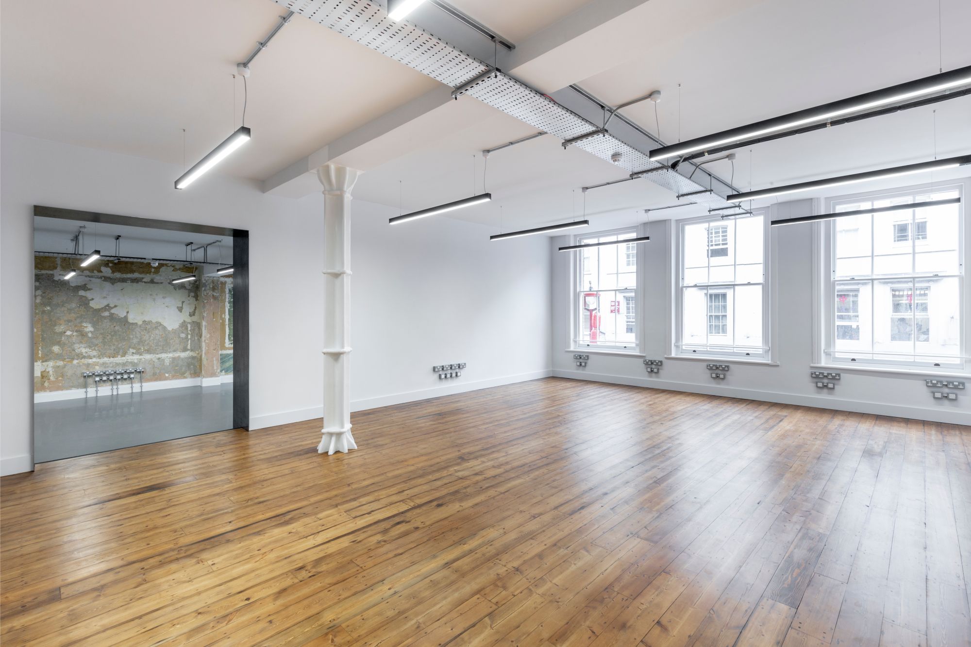 CAT A office fitout using PIR sensors at 42-44 Gerrard Street, London.