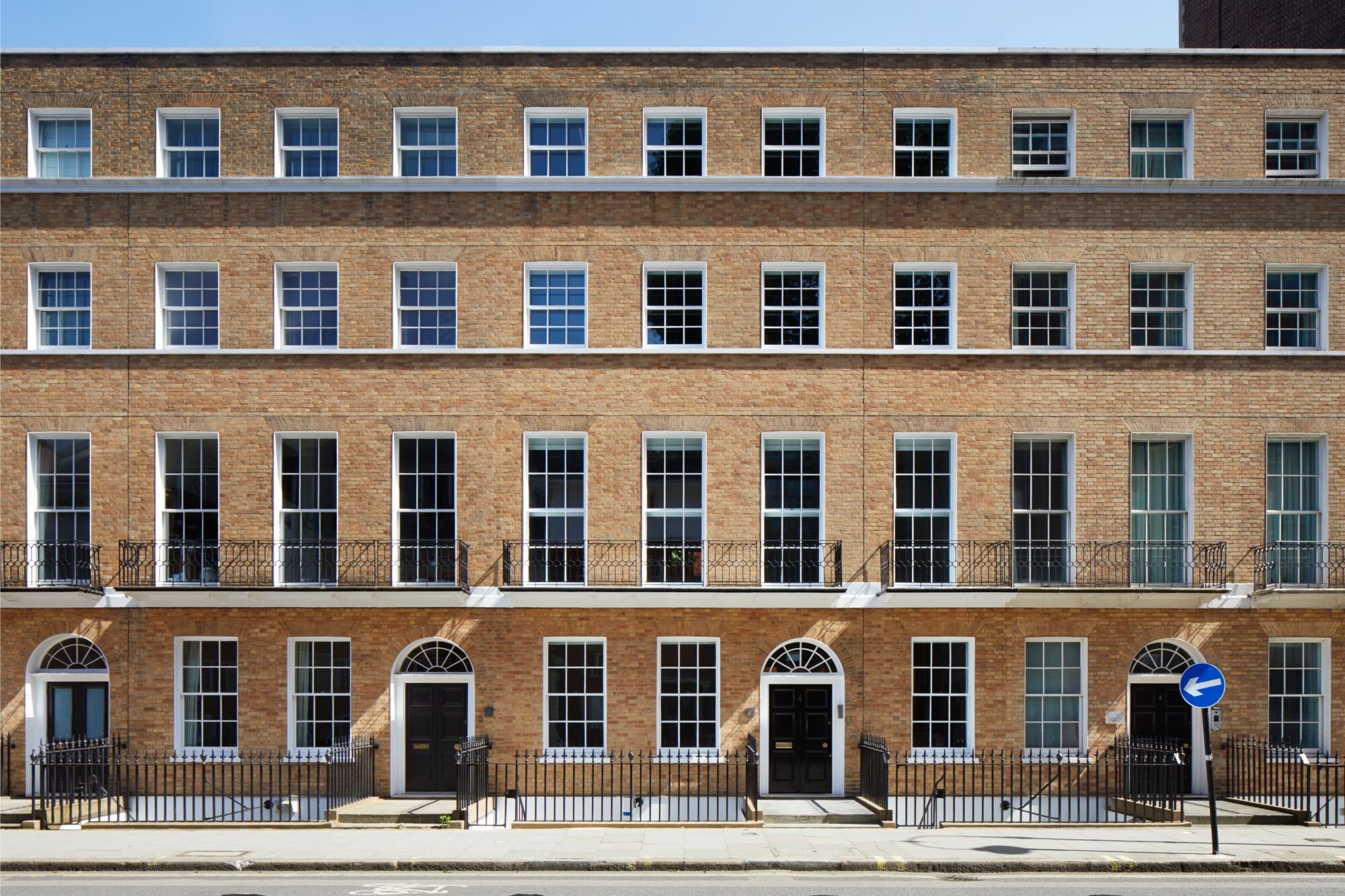 Office lighting for a Grade II listed CAT A fitout at 4 Tavistock Place, London.