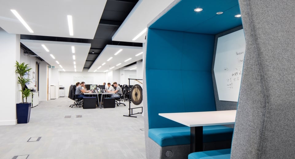 Lighting for a CAT A office refurbishment at Focus Point, London.