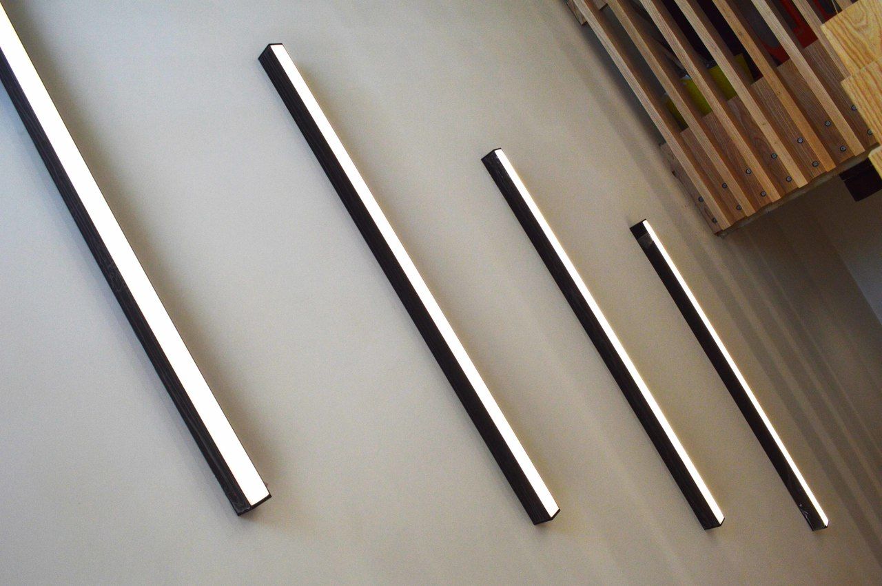 Lighting design for CAT A mixed use development at 10 Bard Road, London.