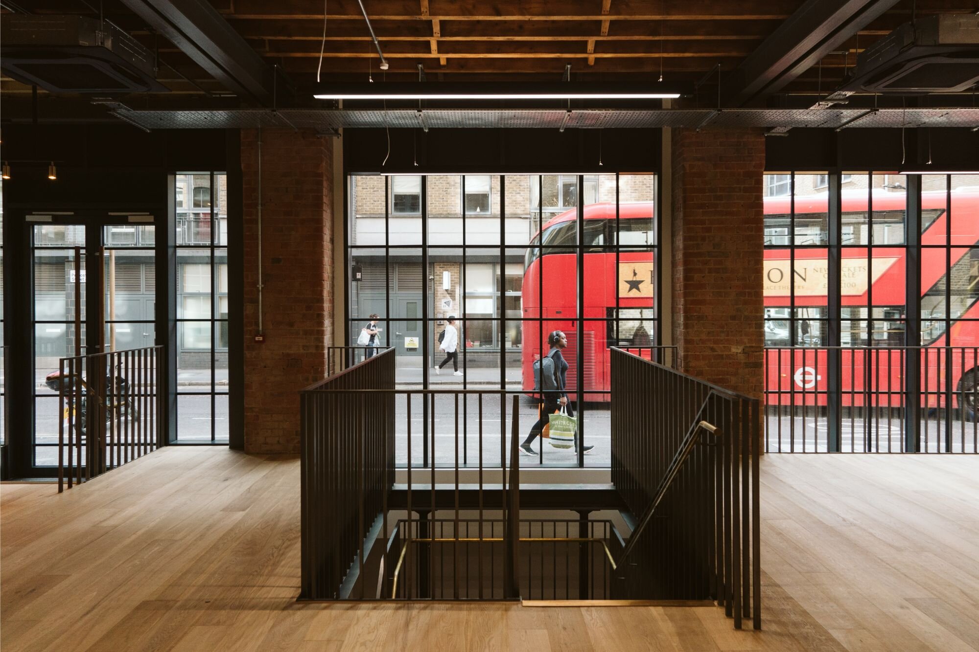 Office lighting for a contemporary CAT A fitout at 34-38 Provost Street, London.