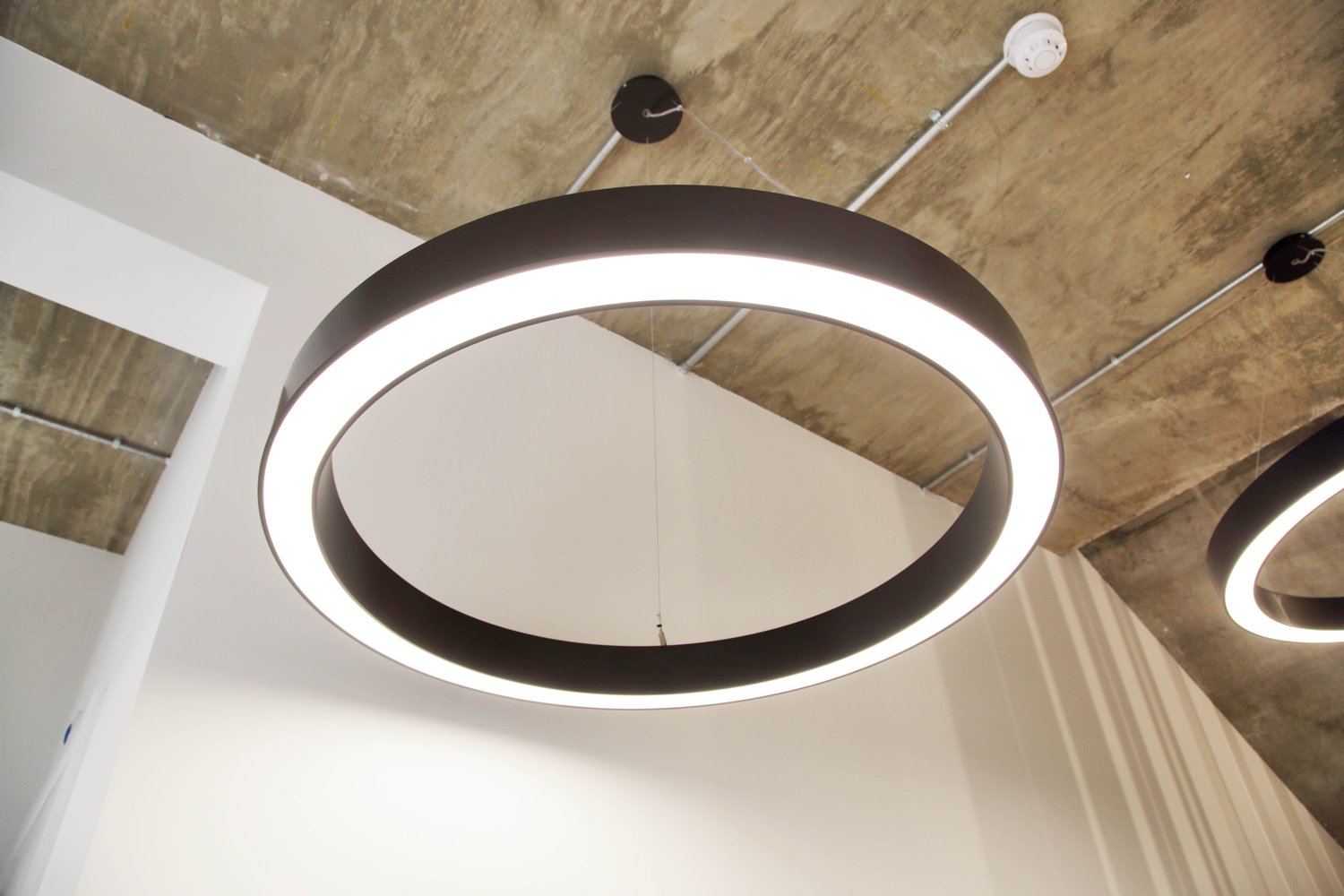 Lighting design for CAT A mixed use development at 10 Bard Road, London.