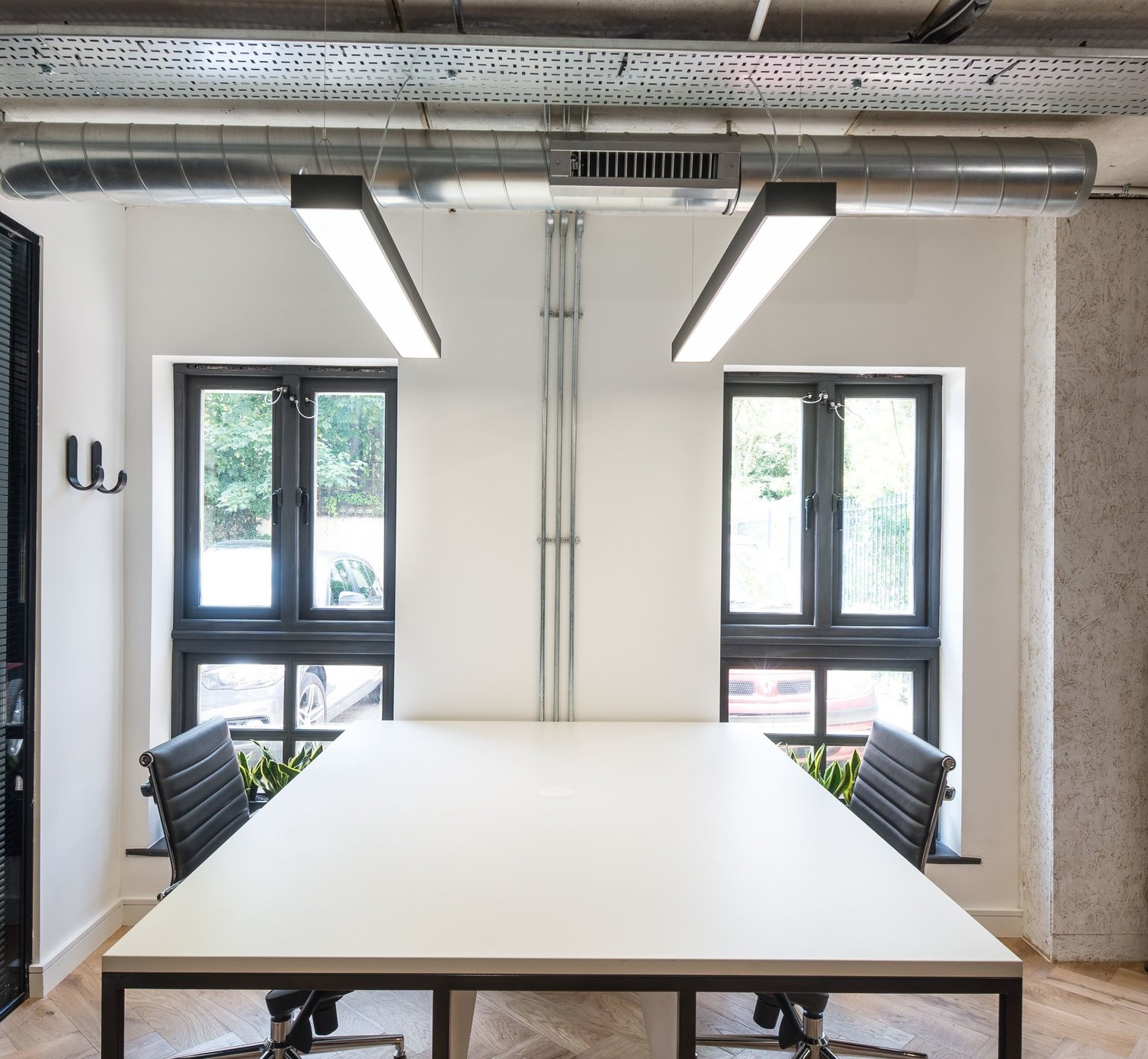 Office lighting for a fast-paced office fitout at Palm Tree Court, London.