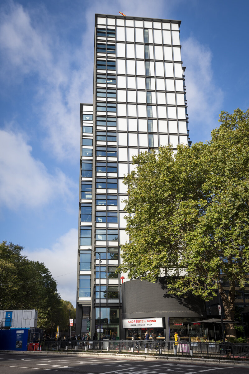 Bespoke architectural lighting for a contemporary CAT B fitout at The Bower, 207-211 Old Street, London.