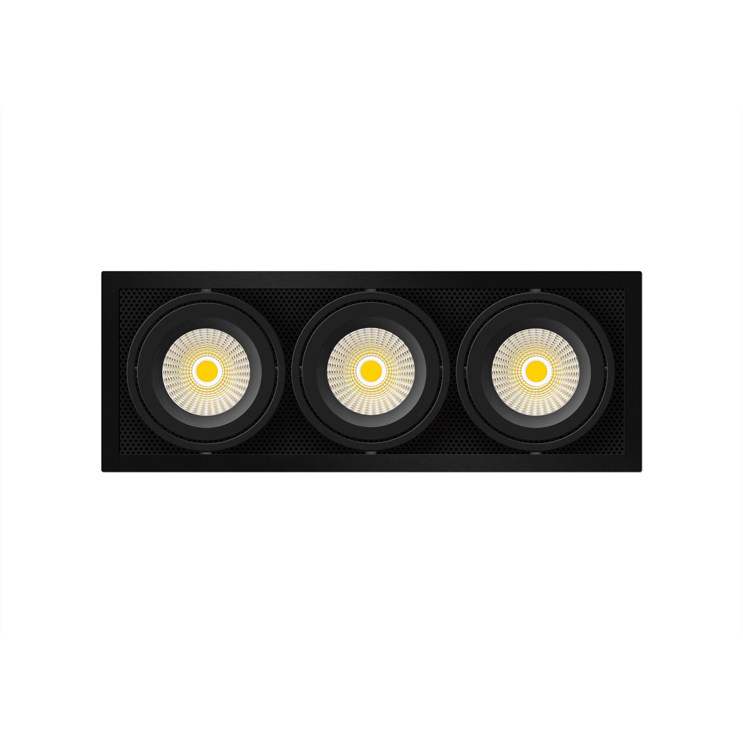 Frome Triple Unit Black Downlight