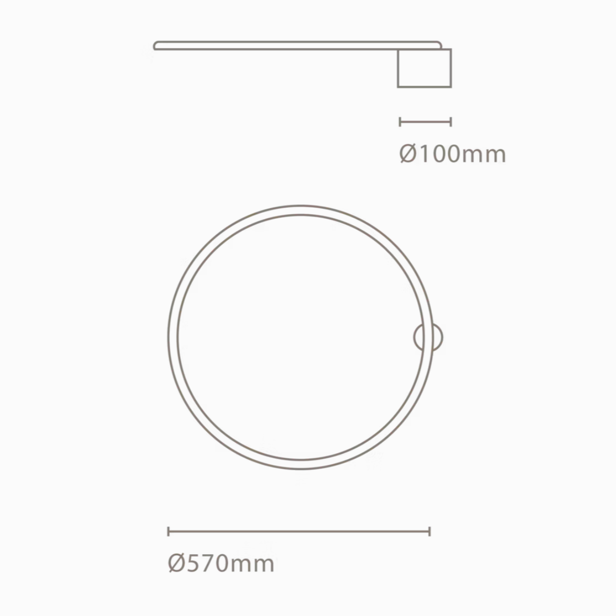 Aros wall technical drawing