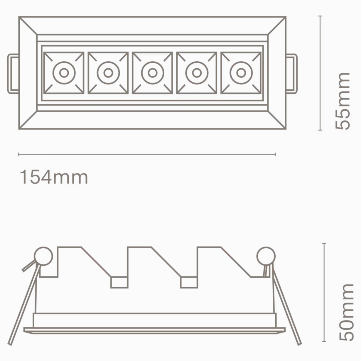 Boxet adjustable technical drawing