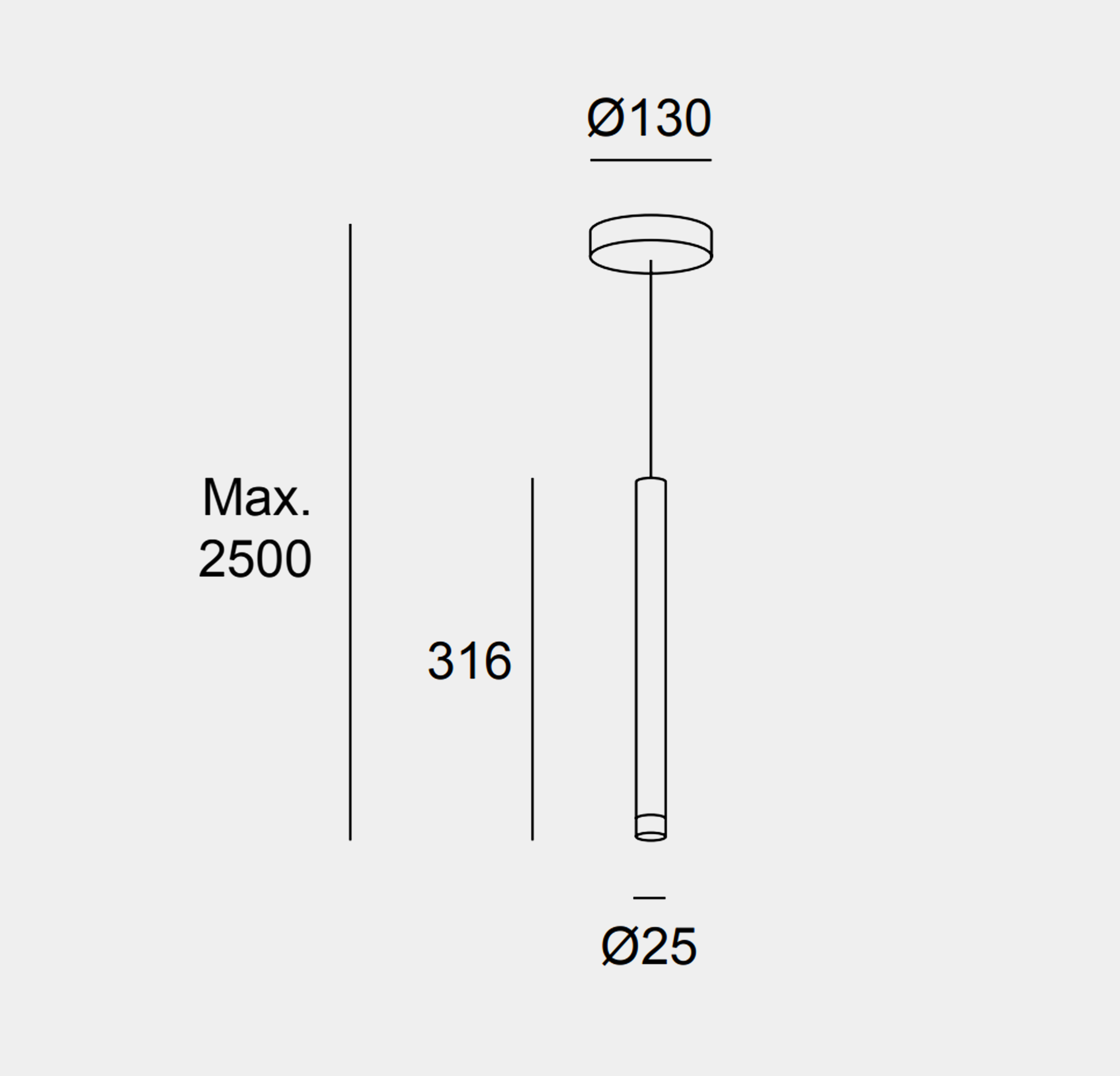 Candle technical drawing