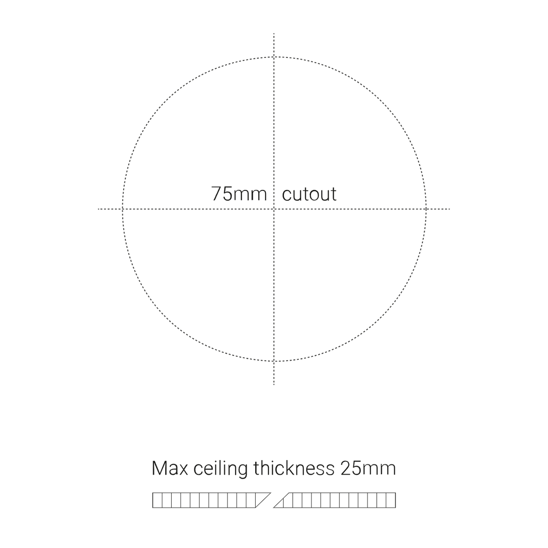 Chiara small round technical drawing