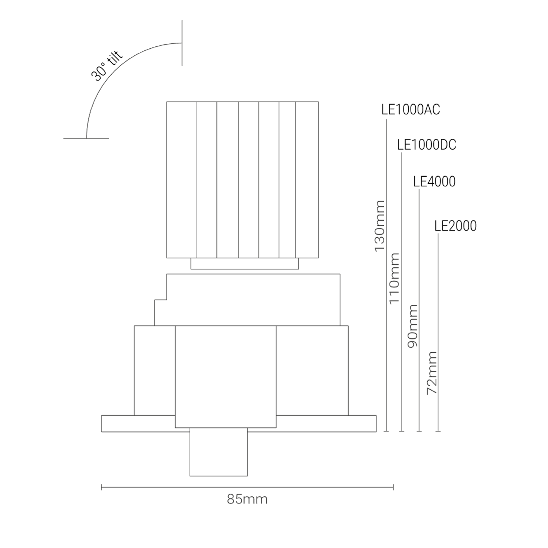 Chiara snoot technical drawing