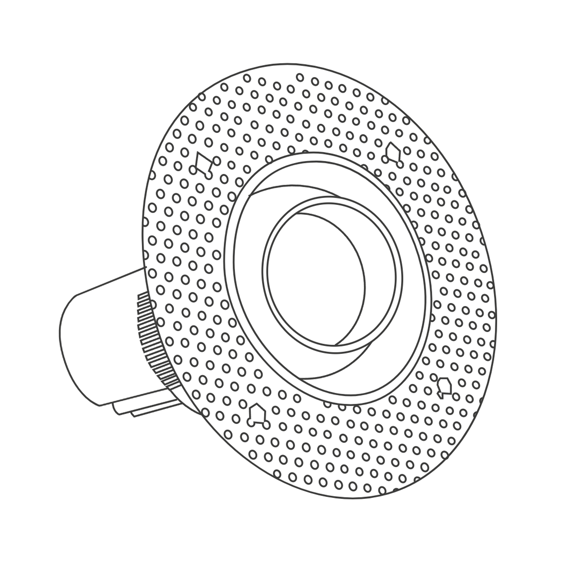 Chiara snoot trimless technical drawing