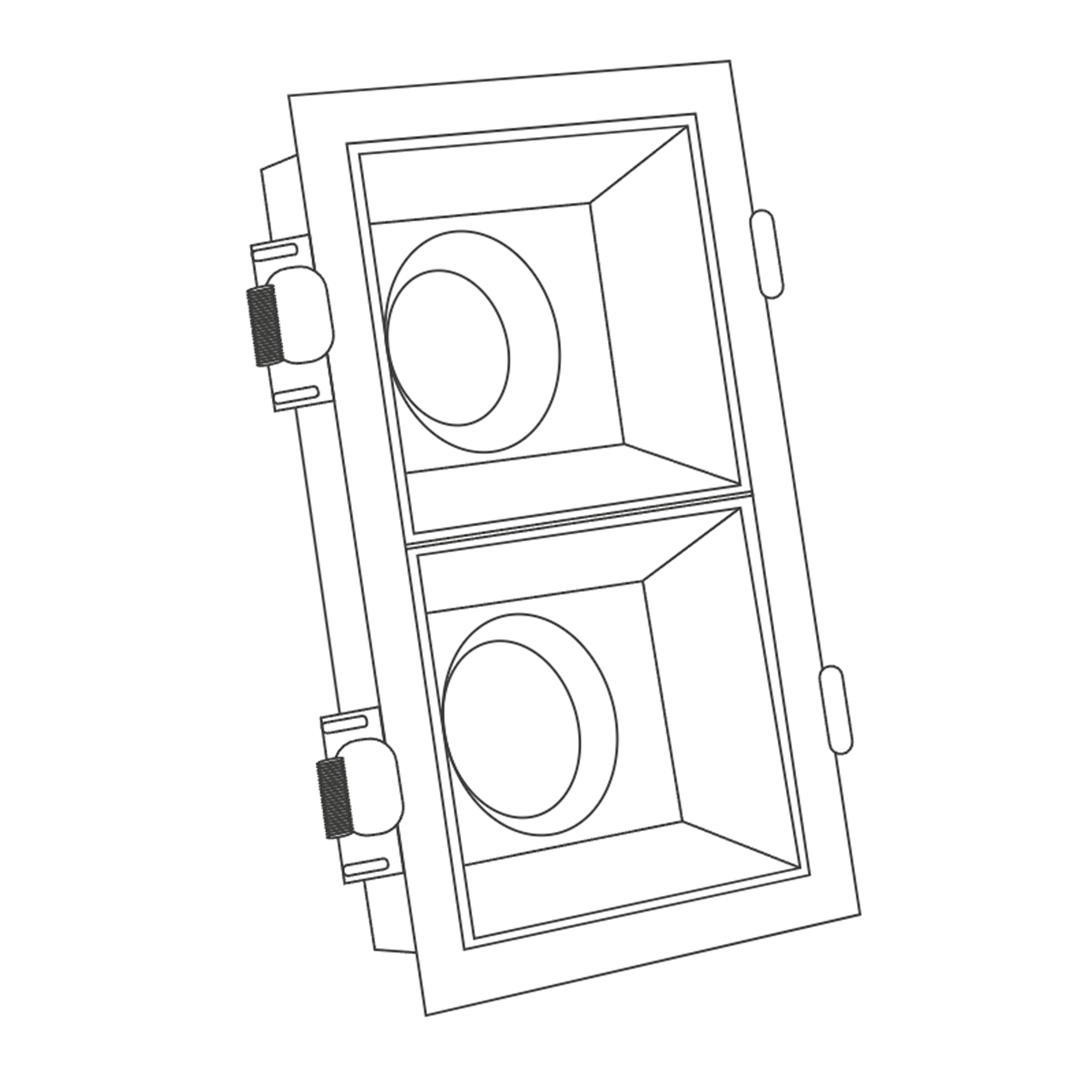 Chiara square twin technical drawing