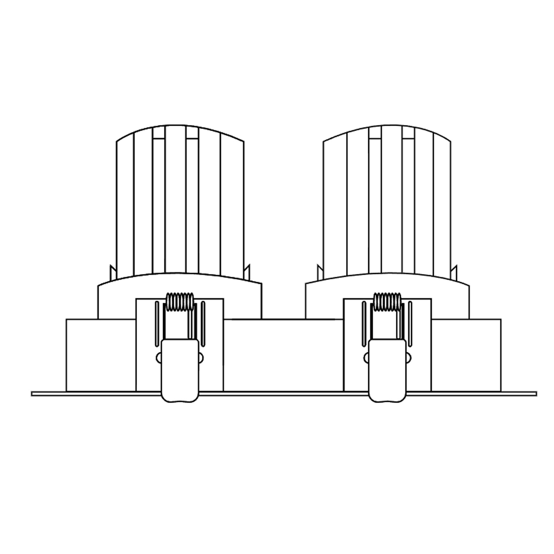 Chiara square twin technical drawing