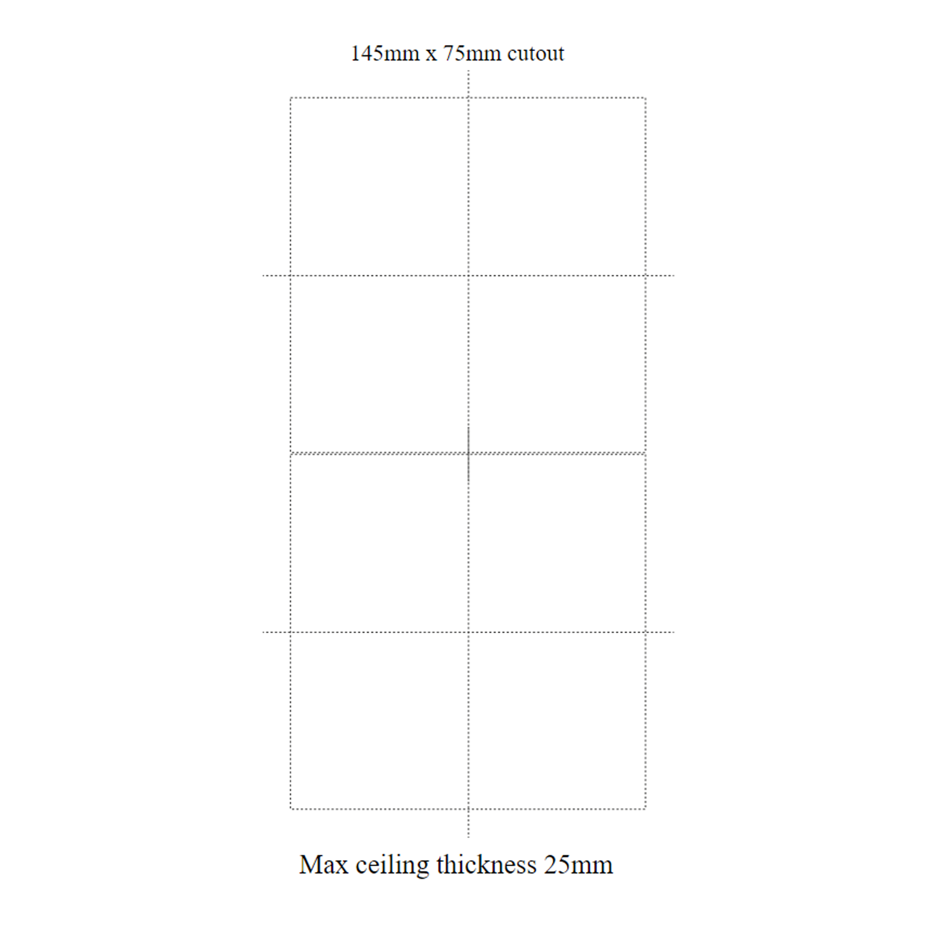 Chiara square twin technical drawing