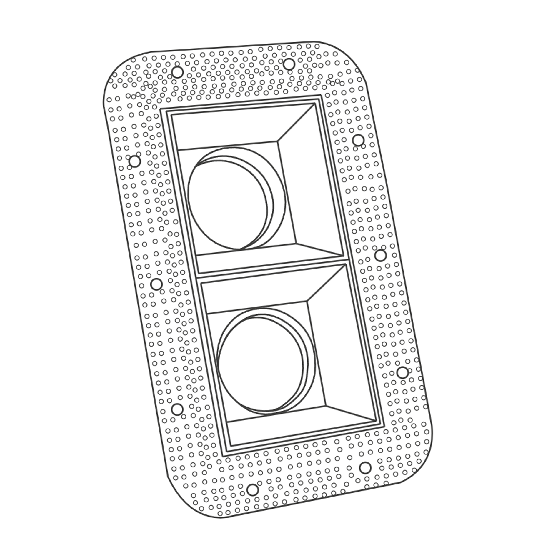 Chiara square twin trimless technical drawing