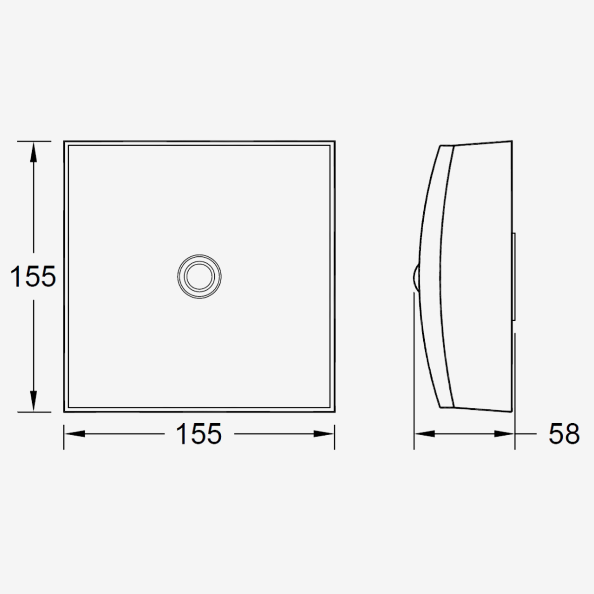 Eddy surface squaretechnical drawing