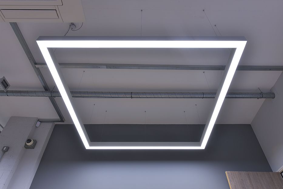 Bespoke linear profiles for a CAT B fitout at 35 Cock Lane, London.