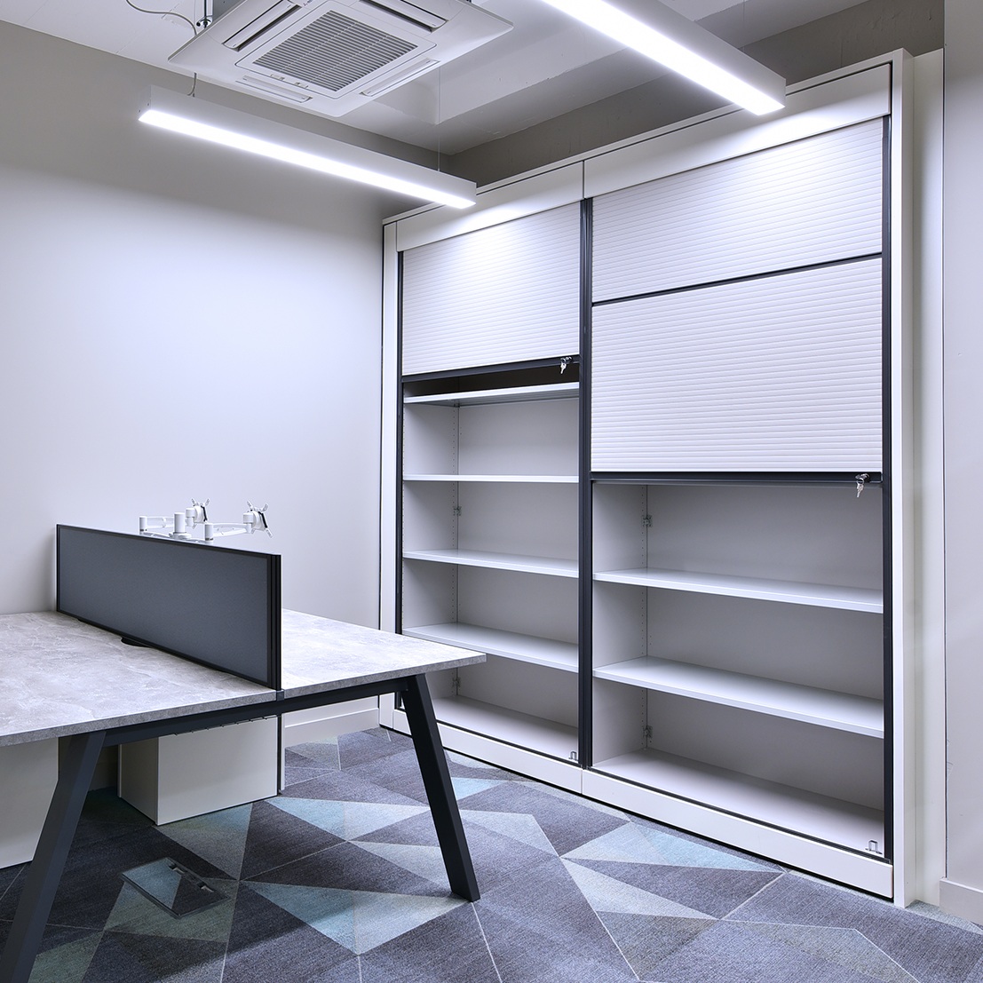 Bespoke linear profiles for a CAT B fitout at 35 Cock Lane, London.