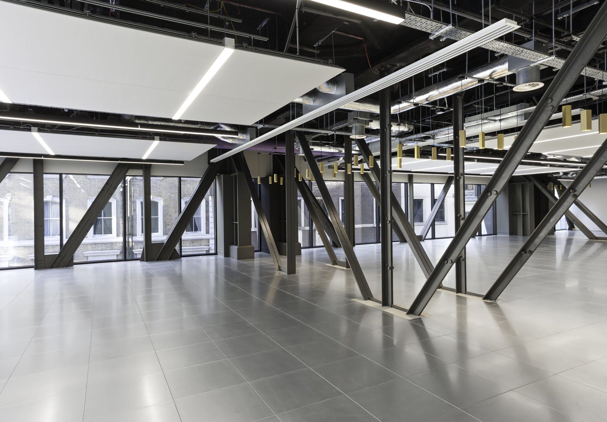 Premium city CAT A office fitout with an industrial feel at 80 Cannon Street, London.