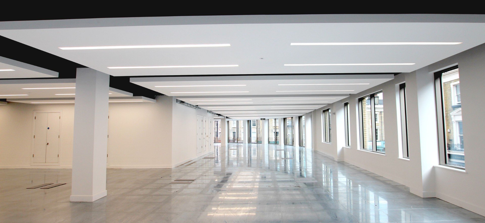 Lighting for a CAT A office refurbishment at Focus Point, London.