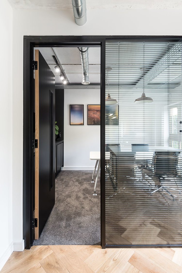 Office lighting for a fast-paced office fitout at Palm Tree Court, London.