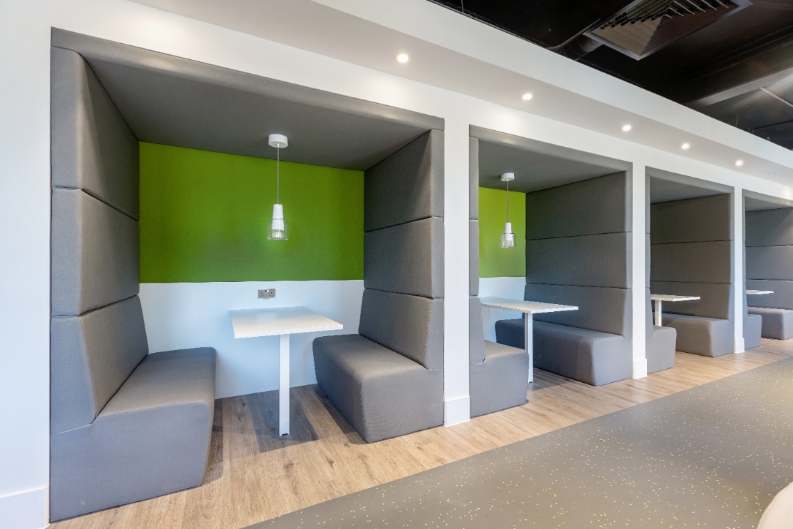 Office lighting for a fast-paced high-spec CAT B fitout at Aerial Direct, Fareham.