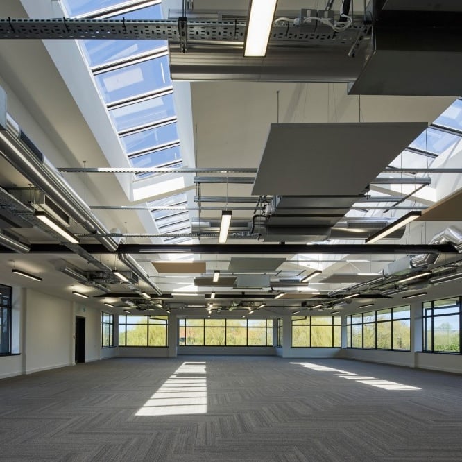 LG7 office lighting scheme for a CAT A refurbishment at Wentworth House, Milton Keynes.