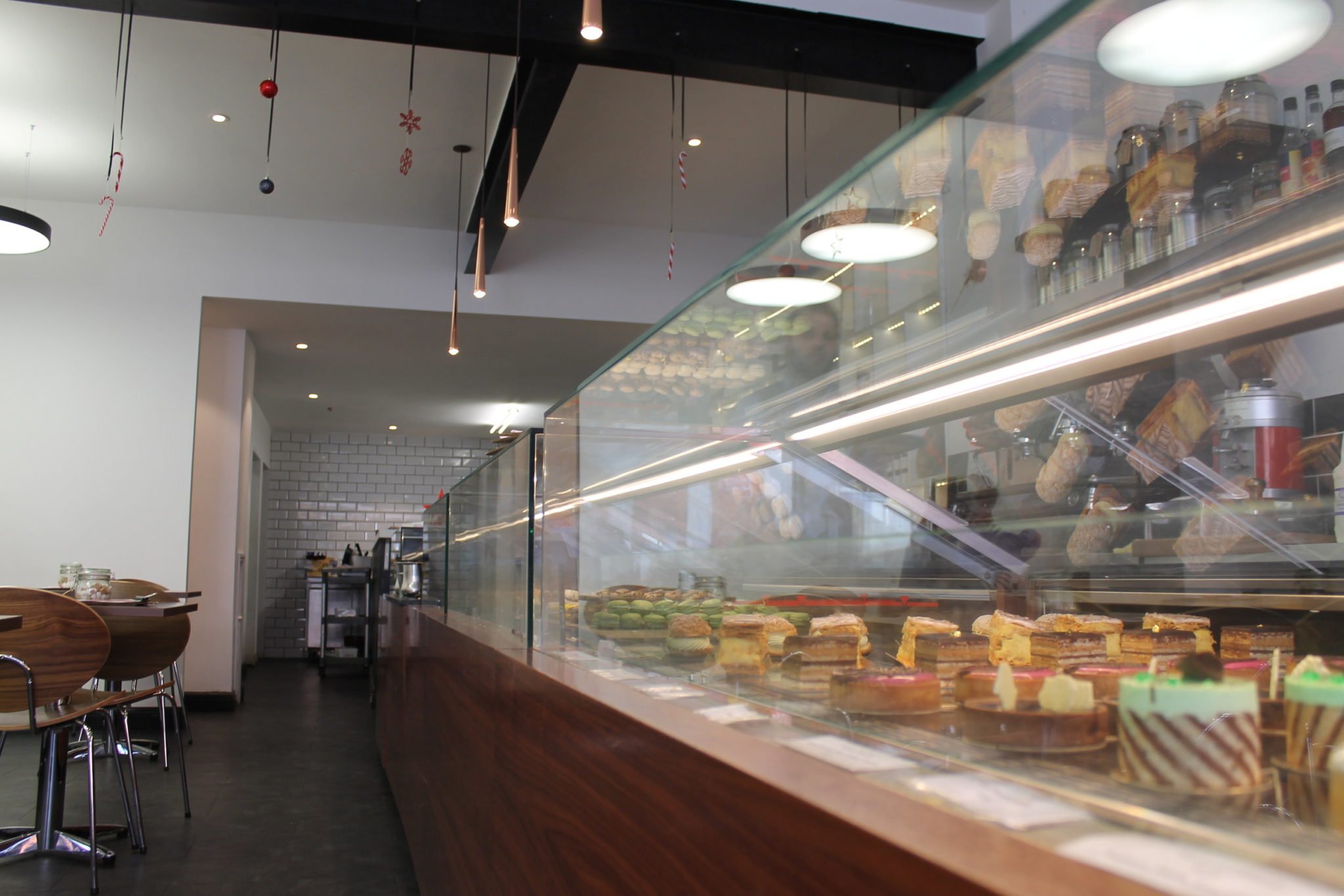 Premium lighting for retail at Patisserie Cocorico, Cardiff.