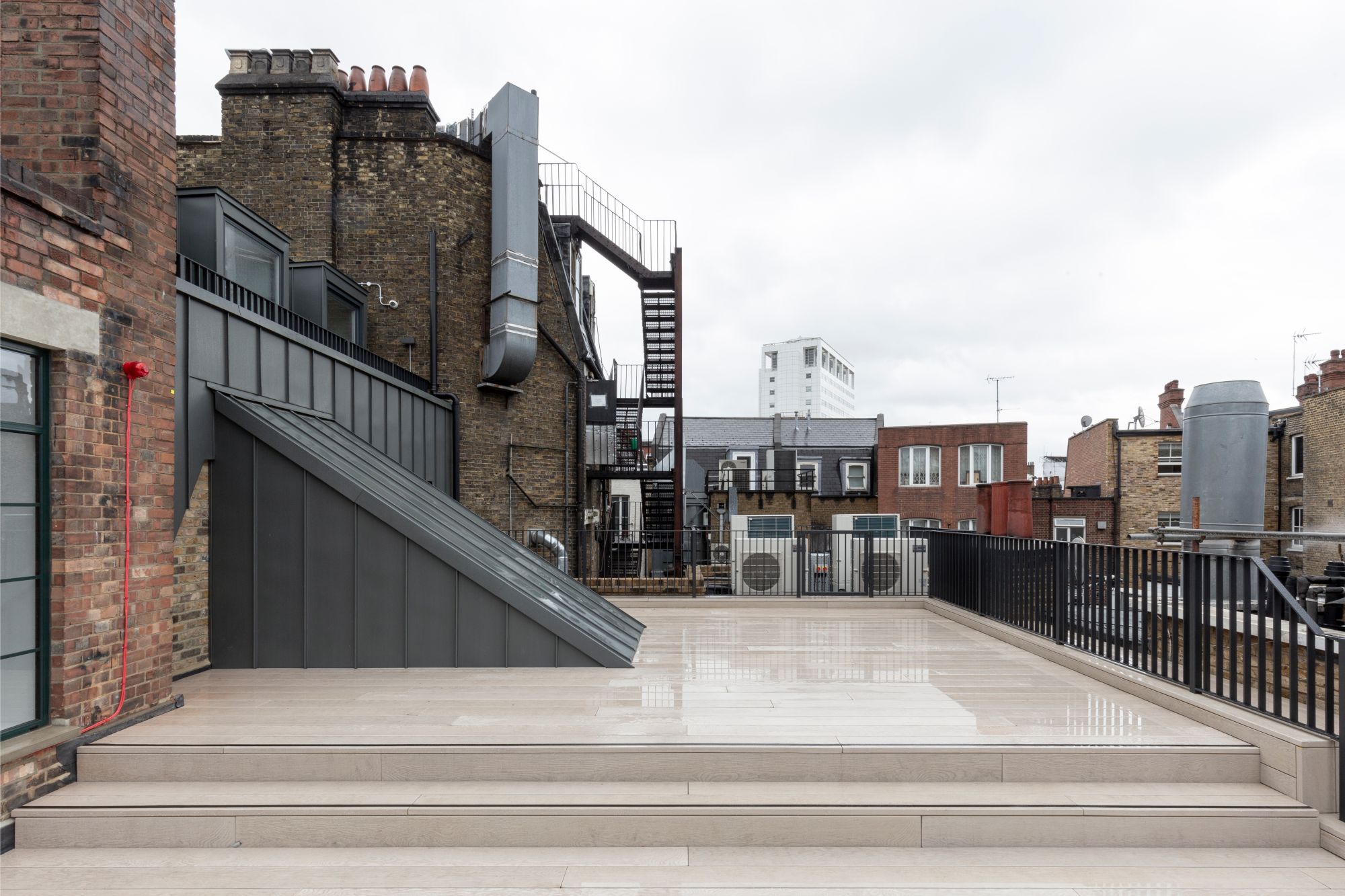 CAT A office fitout using PIR sensors at 42-44 Gerrard Street, London.