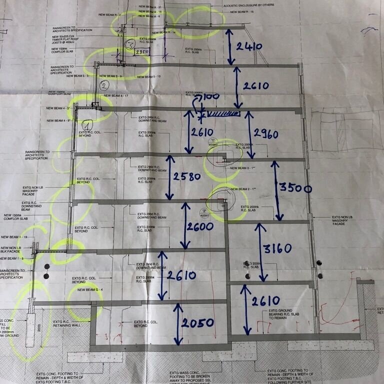 Office lighting for a Grade II listed CAT A fitout at 4 Tavistock Place, London.