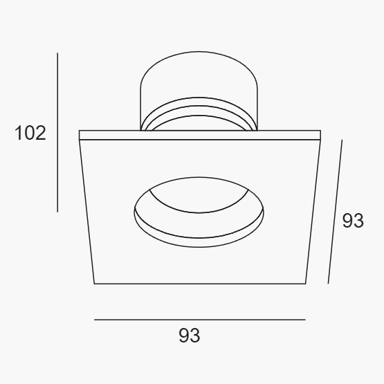 Play ip65 sq tech drawing