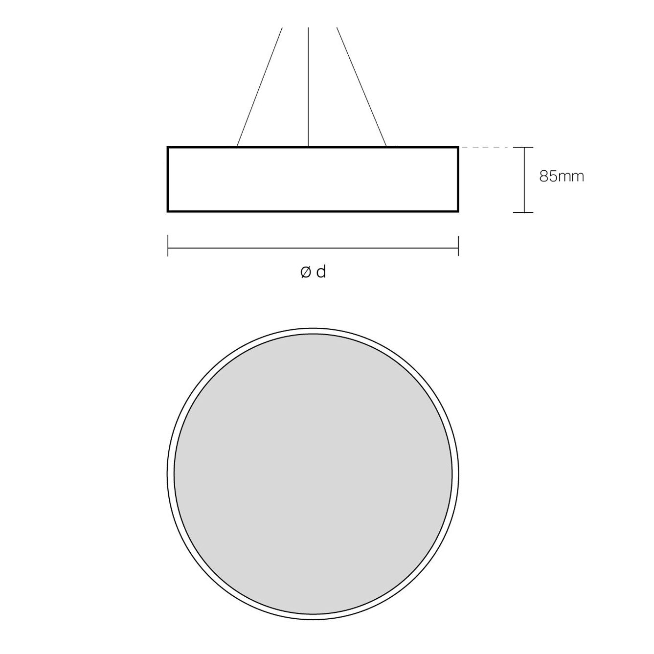 Talla suspended technical drawing 2024