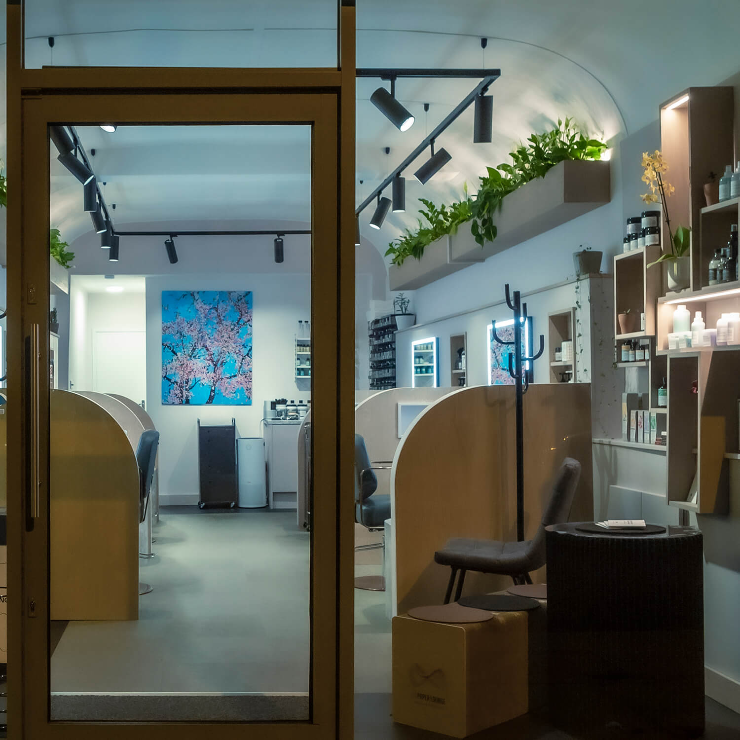 Idol Hair, 241 Victoria Park Road, London-Extereior-of-hair-salon-with-track-lighting (2)